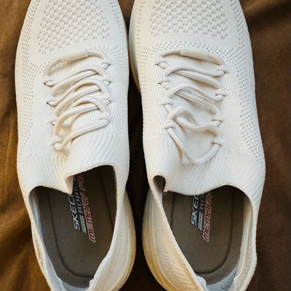 Skechers Ivory Knit Athletic Shoes - Picture 3 of 4
